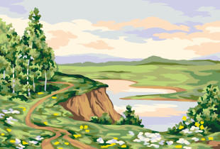 " ФРЕЯ" PNB/ PS- 094 Набор для раскрашивания по номерам 30 х 20 см " Родные берега" 