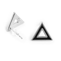 " Zlatka" Швензы FMK- H14 12 x 14 мм 2 шт 02 под серебро, чёрный