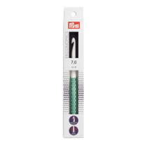Для вязания " PRYM" 218489 крючок для вязания Ergonomics пластик d 7. 0 мм 17 см в картонной упаковке темно- зеленый